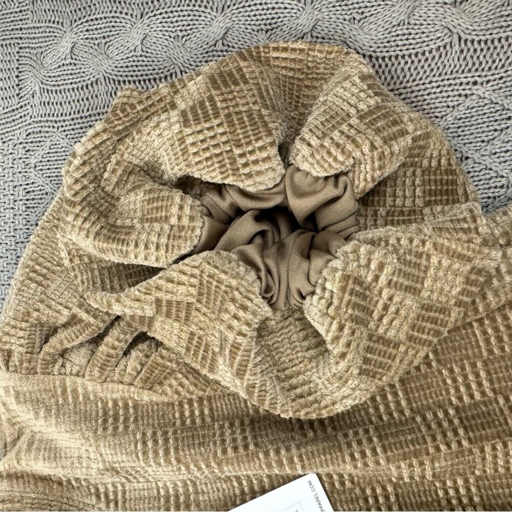 Annie wear Textured Tan Knit Puffed Sleeved Top ~ M - Picture 12 of 13